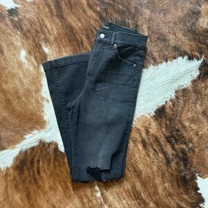 Express High Rise Black Distressed Jeans